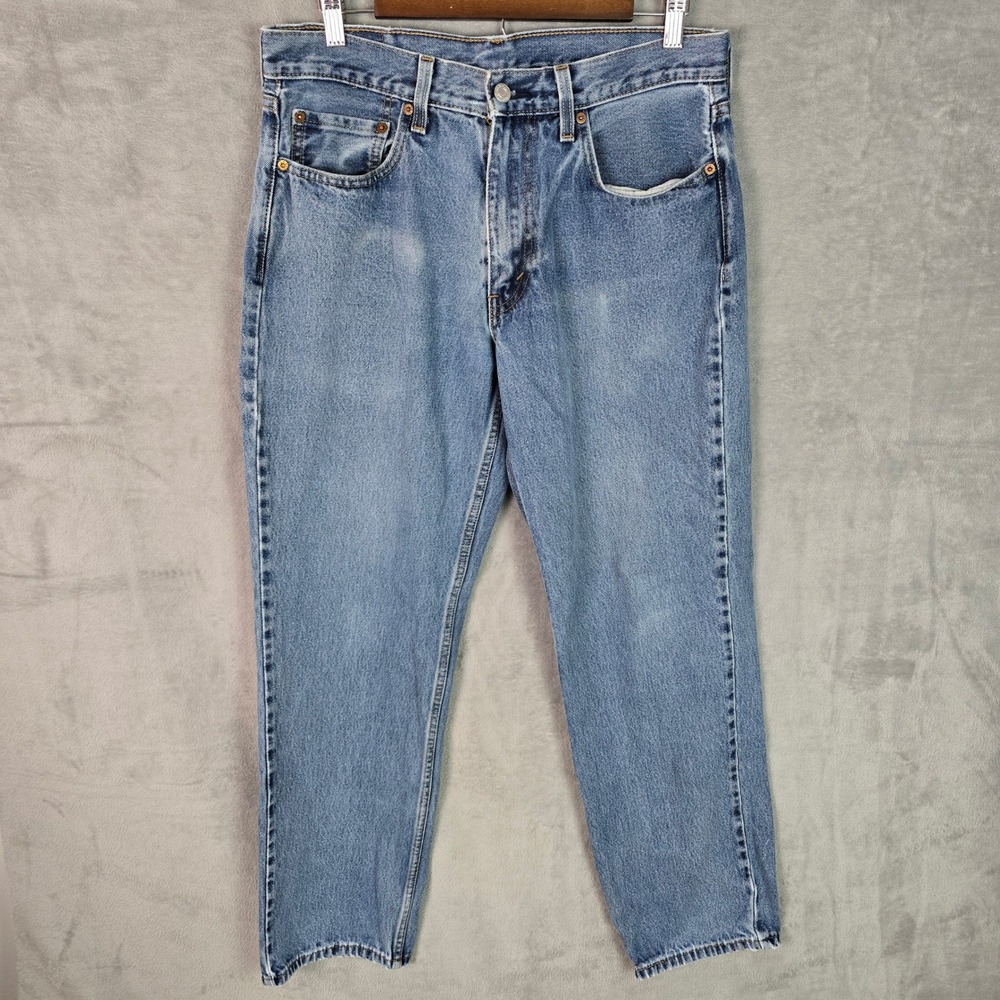 Levis 550 Relaxed Fit Tapered Leg Mens Blue Jeans Medium‎ Wash 33x32 00550-4886